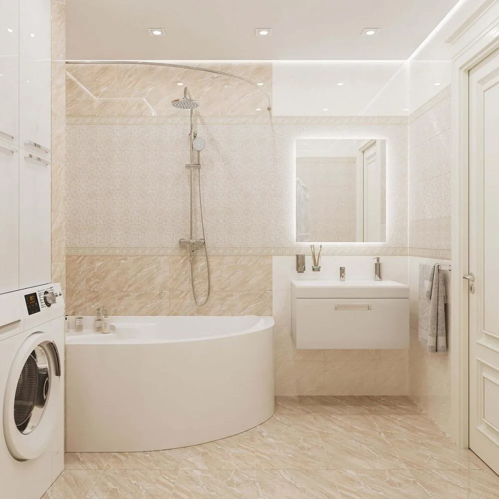 Настенная плитка 40х27 Gestia бежевая ornament plus 9GE0201TG: фотография 3 превью