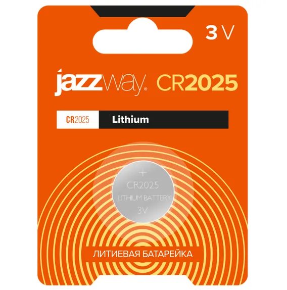 Элемент питания литиевый CR2025 3В BL-1 (блист.1шт) JazzWay 2852861: фотография 1