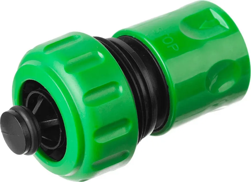 Соединитель с автостопом шланг-насадка 3/4", Росток: фотография 1