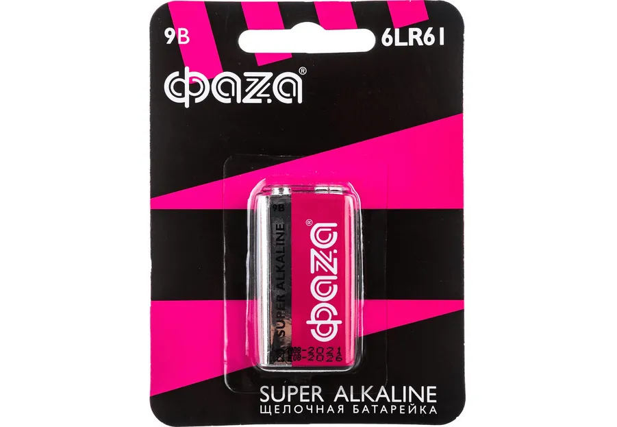 Элемент питания алкалиновый "крона" 6LR61 9В Super Alkaline BL-1 ФАZА 2858412: фотография 1 превью