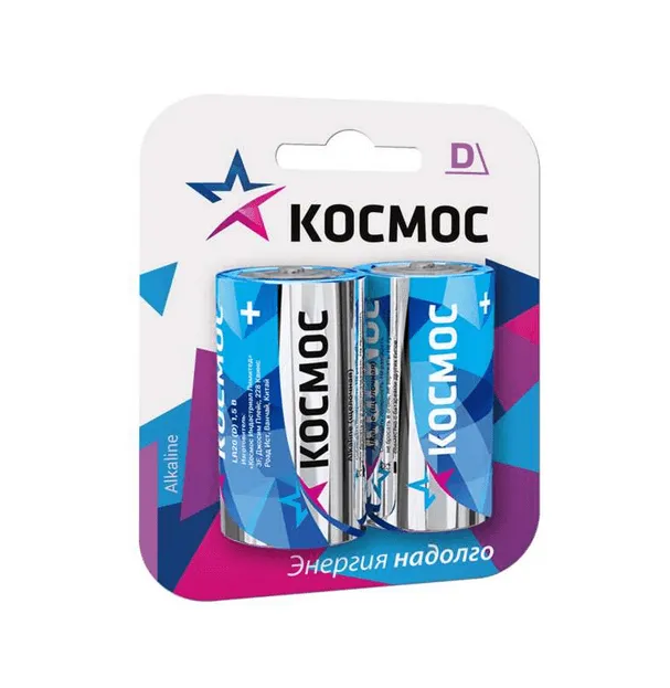 Элемент питания алкалиновый D/LR20 Максимум BP2 (блист.2шт) КОСМОС KOCLR20MAX2BL: фотография 1 превью
