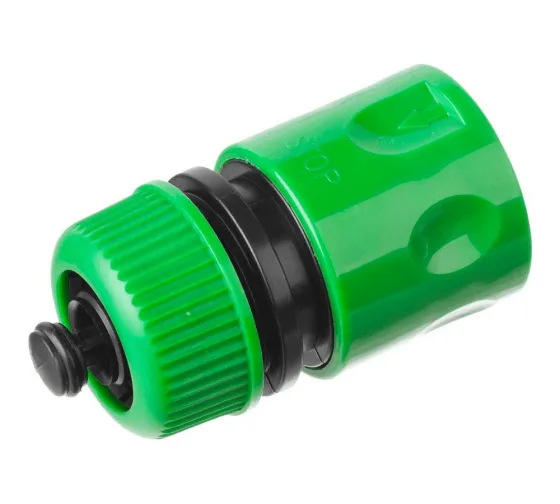 Соединитель с автостопом, шланг-насадка 1/2", Росток: фотография 1