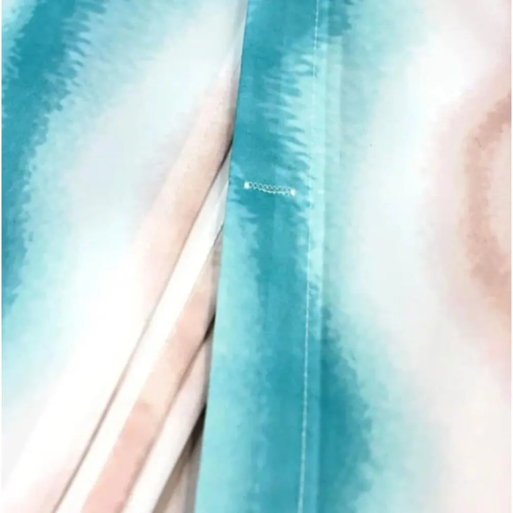 Занавеска-штора для ванн BATH Multicolor Lines green, 180х180 : фотография 2 превью