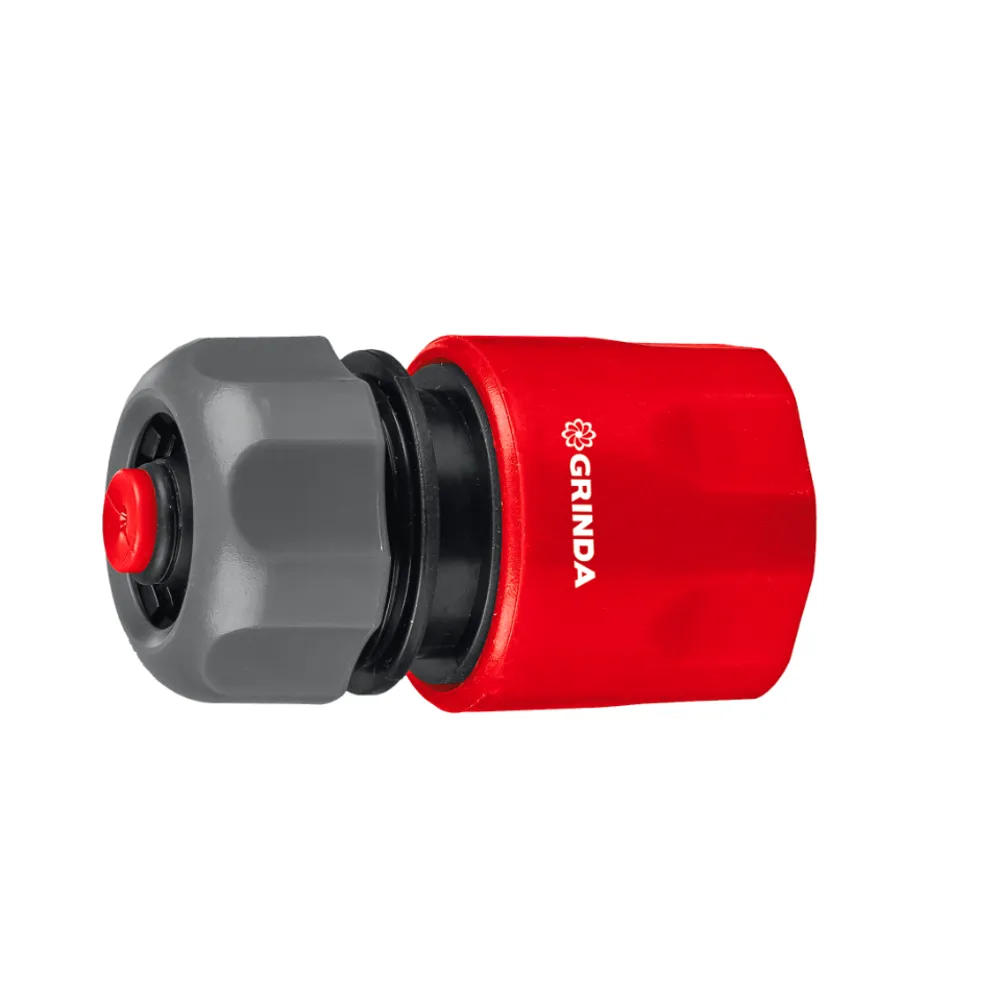 Соединитель шланг-насадка, 3/4", с автостопом, Grinda: фотография 1