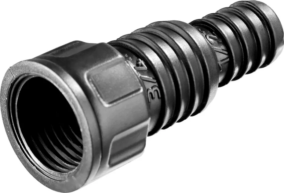 Штуцер для шлангов, резьба внешняя-шланг, 1/2" и 3/4", Росток: фотография 1 превью