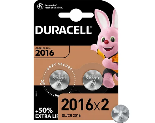 Элемент питания литиевый CR2016 BP-2 (блист.2шт) Duracell Б0037271: фотография 1