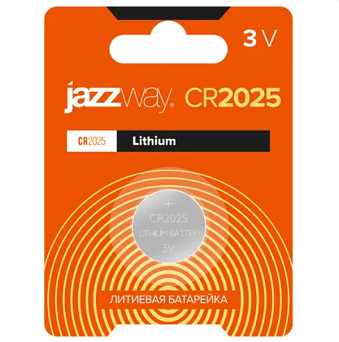 Элемент питания литиевый CR2025 3В BL-1 (блист.1шт) JazzWay 2852861: фотография 1