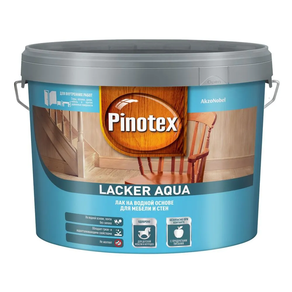 Лак д/древесины Pinotex Lacker Aqua 10 (мат.), 2,7л., колеруемый купить в  Кирове по цене 2 290 руб. — характеристики, отзывы в интернет-магазине  СтройРемо